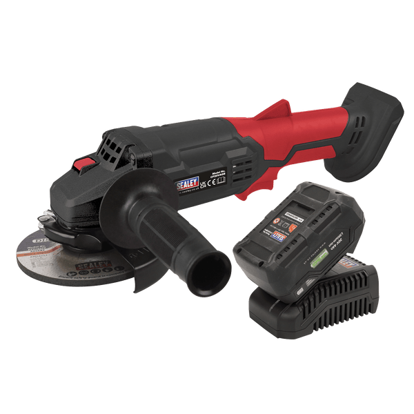 Sealey One Battery Platforms 20V 4Ah SV20 Series Ø115mm Cordless Angle Grinder Kit-CP20VAGBKIT1 5054630000447 CP20VAGBKIT1 - Buy Direct from Spare and Square
