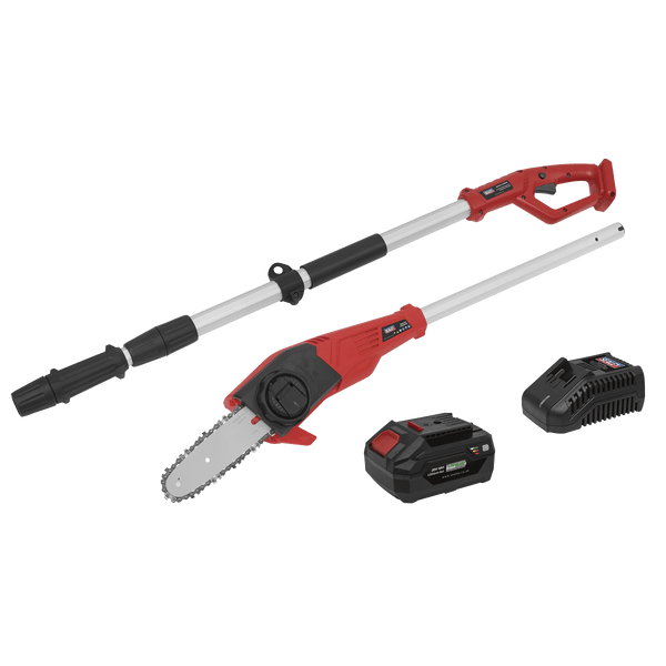 Sealey One Battery Platforms 20V 4Ah SV20 Series Telescopic Cordless 20cm Chainsaw Kit-CP20VTP02 5054630153440 CP20VTP02 - Buy Direct from Spare and Square