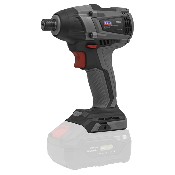 Sealey One Battery Platforms 20V SV20 Series 1/4"Hex Brushless Impact Driver - Body Only-CP20VIDX 5054511617870 CP20VIDX - Buy Direct from Spare and Square