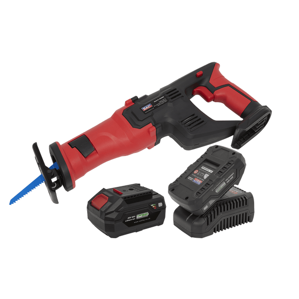 Sealey One Battery Platforms 20V SV20 Series Cordless Reciprocating Saw Kit - 2 Batteries-CP20VRSKIT 5054511696523 CP20VRSKIT - Buy Direct from Spare and Square