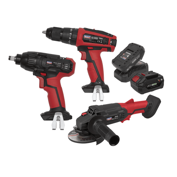 Sealey One Battery Platforms 3 x 20V SV20 Series Cordless Tool Combo - 2 Batteries-CP20VCOMBO1 5054511480375 CP20VCOMBO1 - Buy Direct from Spare and Square