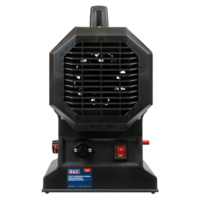 Sealey One Battery Platforms 30,000-68,000Btu/hr (9-20kW) Space Warmer® 230V Propane Heater 20V 4Ah Kit-LP69CCOMBO 5054630060427 LP69CCOMBO - Buy Direct from Spare and Square