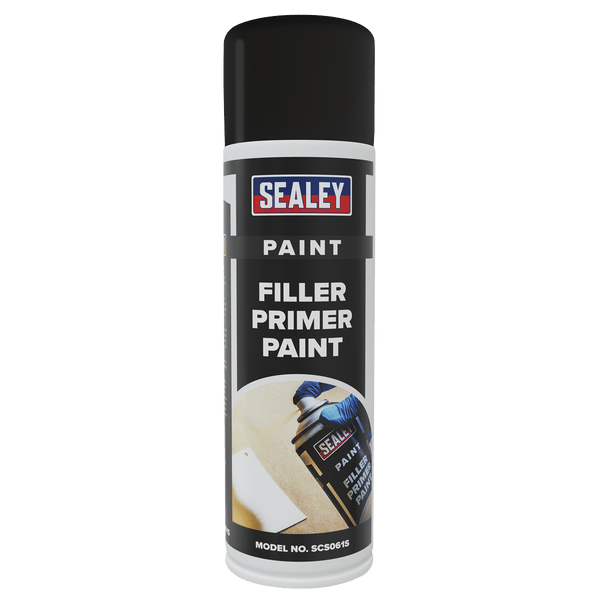 Sealey Paint 500ml Filler Primer Paint - Pack of 6-SCS061 5054630217036 SCS061 - Buy Direct from Spare and Square