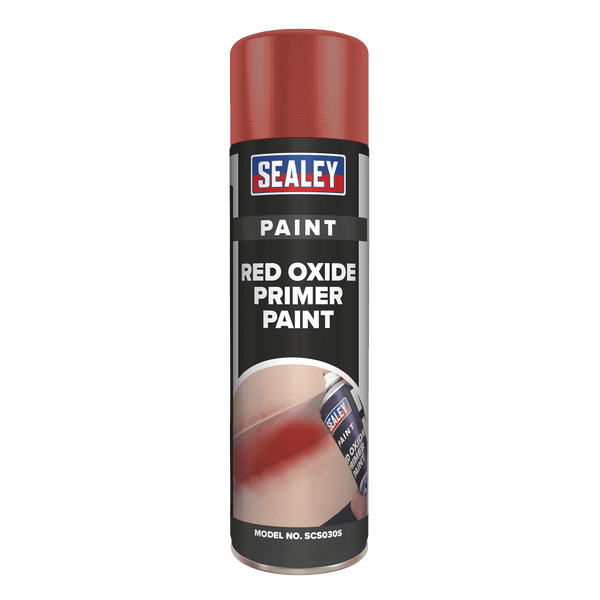 Sealey Paint 500ml Red Oxide Primer Paint-SCS030S 5054511075052 SCS030S - Buy Direct from Spare and Square