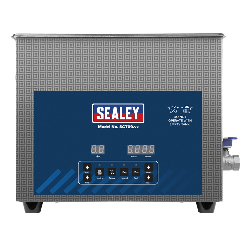 Sealey Parts Cleaning Tanks 9L Ultrasonic Parts Cleaning Tank-SCT09 5054630079085 SCT09 - Buy Direct from Spare and Square