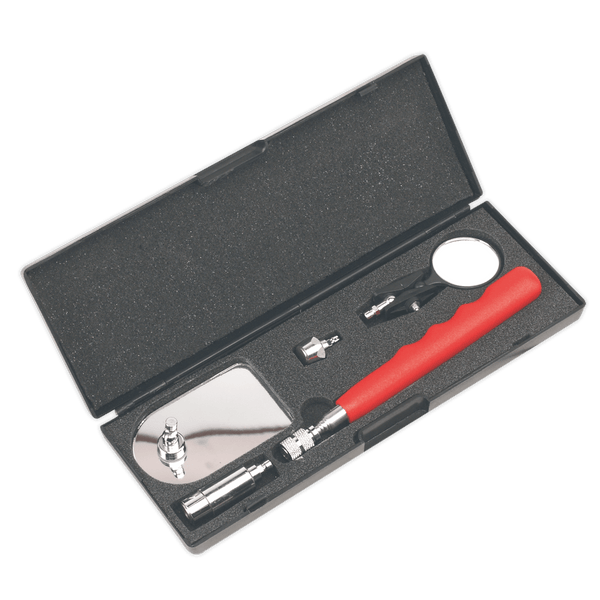 Sealey Pick-Up & Inspection 5pc Telescopic Magnetic Pick-Up & LED Inspection Tool Kit-AK6521 5024209732246 AK6521 - Buy Direct from Spare and Square
