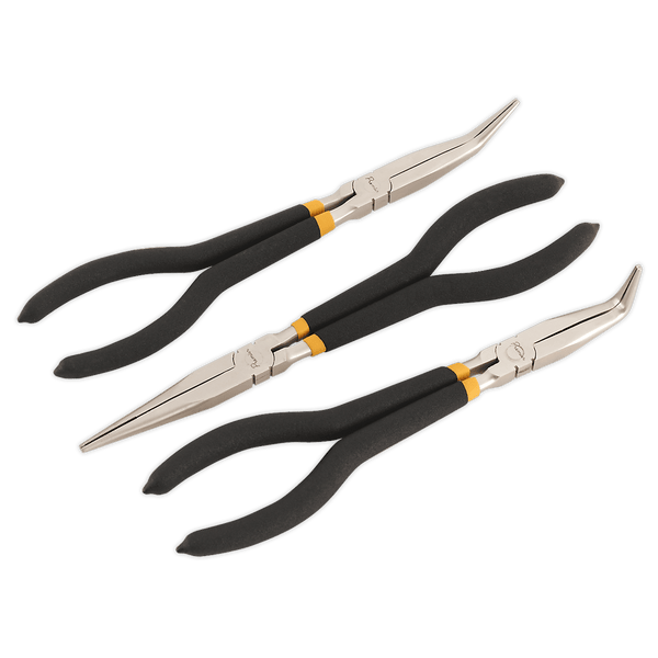 Sealey Pliers 3pc 280mm Needle Nose Pliers Set - Ni-Fe Finish-AK930 5024209093590 AK930 - Buy Direct from Spare and Square
