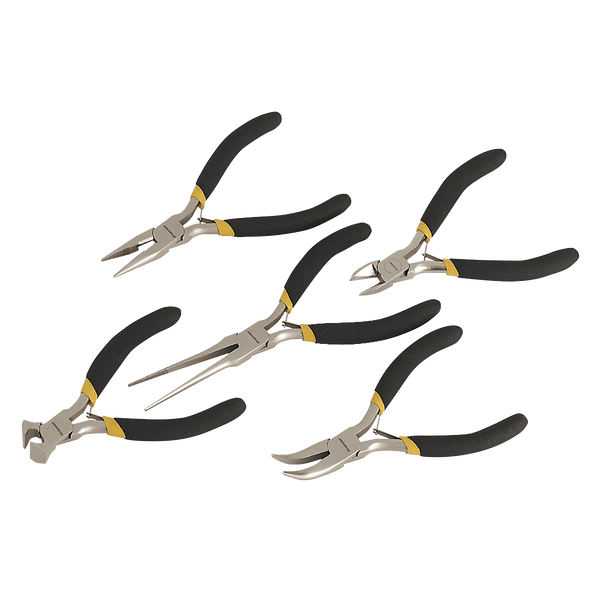 Sealey Pliers 5pc Mini Pliers Set Ni-Fe Finish-AK937 5054630211621 AK937 - Buy Direct from Spare and Square