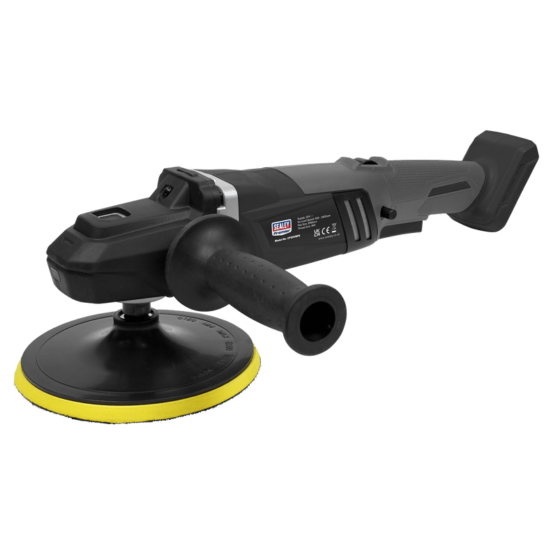 Sealey Polishers 20V SV20 Series Ø180mm Brushless Rotary Polisher - Body Only-CP20VRPX 5054630105524 CP20VRPX - Buy Direct from Spare and Square
