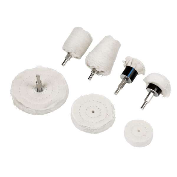 Sealey Polishing Wheel Set 8pc 5054630353215 BGPW08 - Buy Direct from Spare and Square