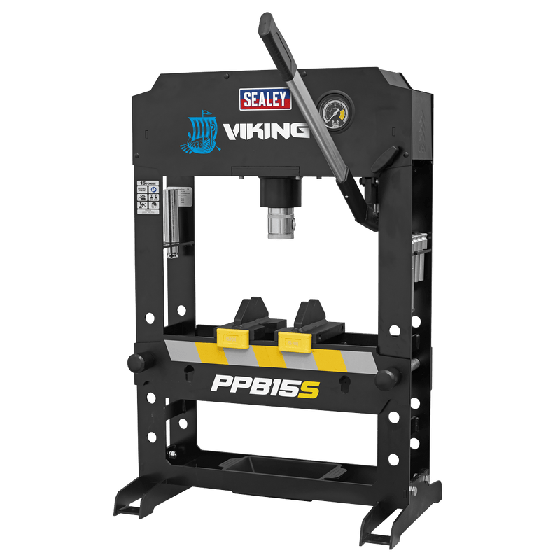 Sealey Presses 15 Tonne Viking Heavy-Duty Hydraulic Press - Bench Type-PPB15S 5054630135491 PPB15S - Buy Direct from Spare and Square