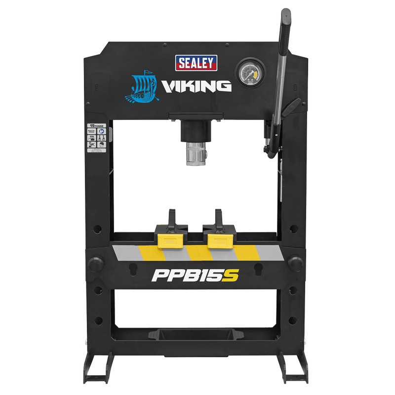 Sealey Presses 15 Tonne Viking Heavy-Duty Hydraulic Press - Bench Type-PPB15S 5054630135491 PPB15S - Buy Direct from Spare and Square