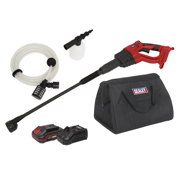 Sealey Pressure Washer Sealey 22bar Cordless Pressure Washer Kit - 20v Battery Powered Pressure Washer CP20VPWKIT1 - Buy Direct from Spare and Square