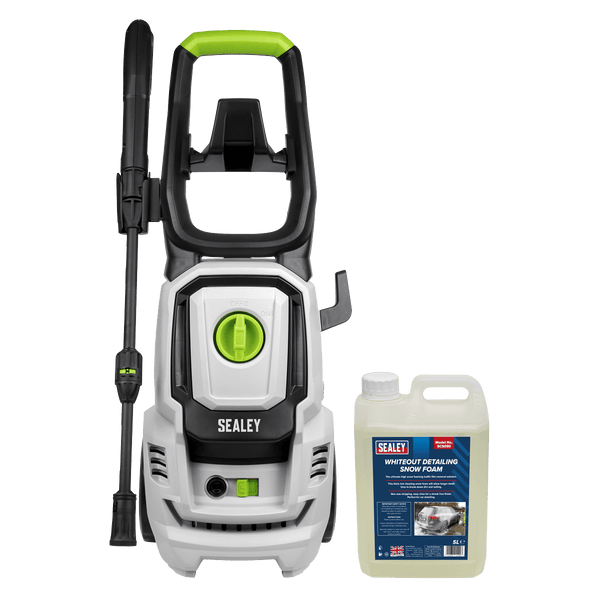 Sealey Pressure Washers Pressure Washer 130bar 420L/hr with Snow Foam-PW1860COMBO 5054630296338 PW1860COMBO - Buy Direct from Spare and Square