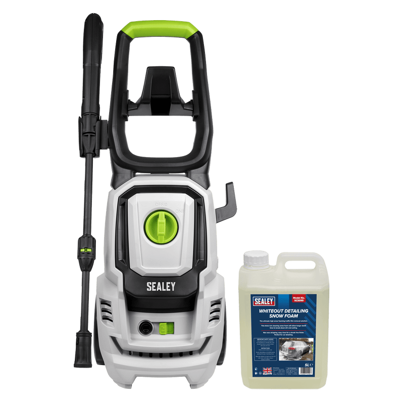 Sealey Pressure Washers Pressure Washer 130bar 420L/hr with Snow Foam-PW1860COMBO 5054630296338 PW1860COMBO - Buy Direct from Spare and Square