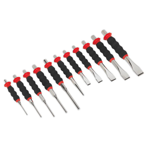 Sealey Punches & Chisels 11pc Sheathed Punch & Chisel Set-AK9135 5054511026672 AK9135 - Buy Direct from Spare and Square