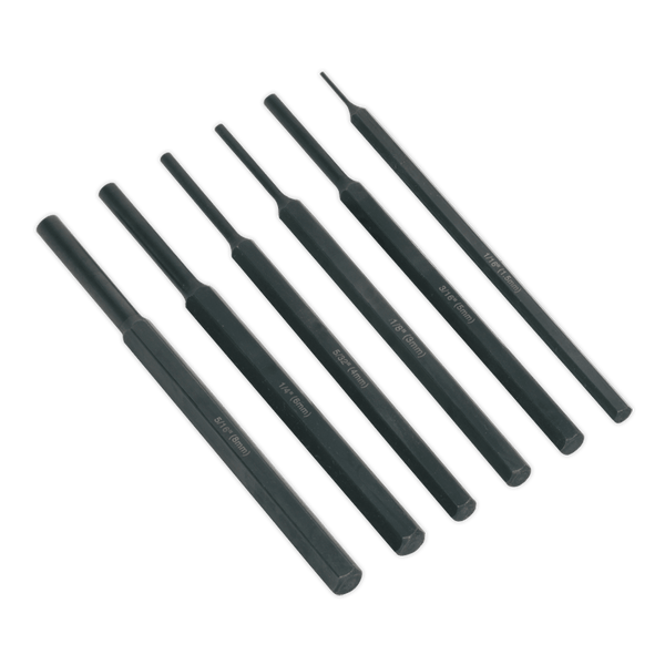 Sealey Punches & Chisels 6pc Parallel Pin Punch Set-S0800 5024209823609 S0800 - Buy Direct from Spare and Square