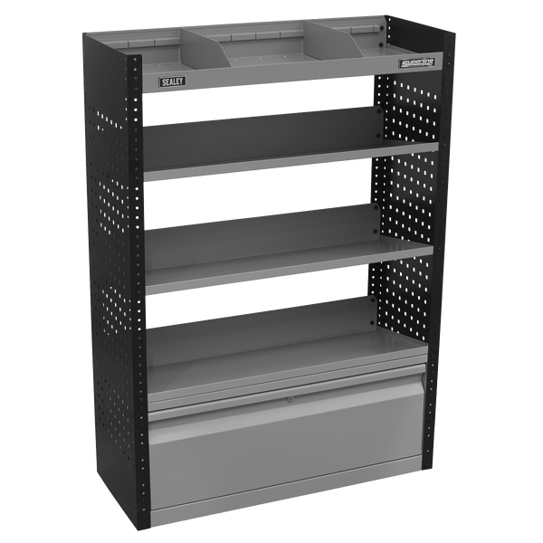 Sealey Racking Modular Slanted Shelf Van Storage System-APMSVCOMBO2 5054630229381 APMSVCOMBO2 - Buy Direct from Spare and Square