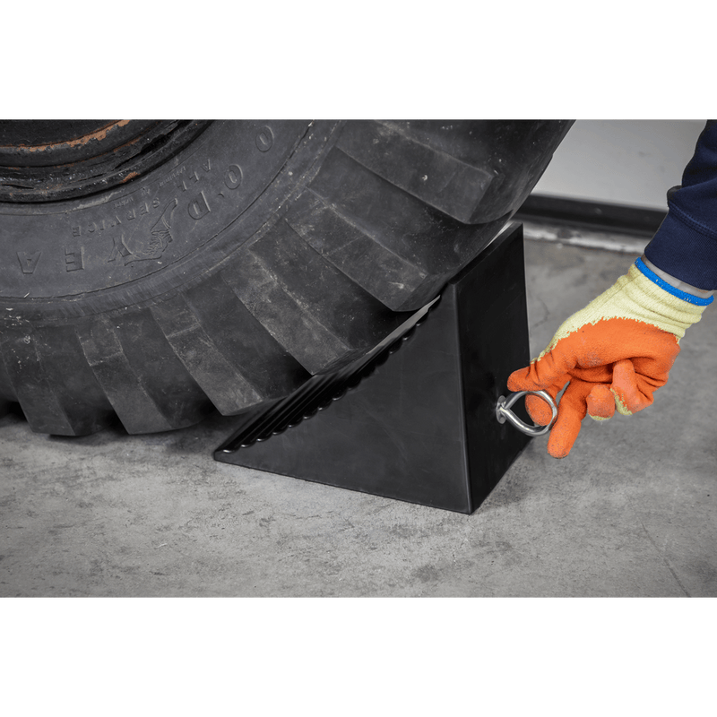 Sealey Ramps & Chocks Heavy-Duty Rubber Wheel Chock - Single-CWC01 5054630285189 CWC01 - Buy Direct from Spare and Square
