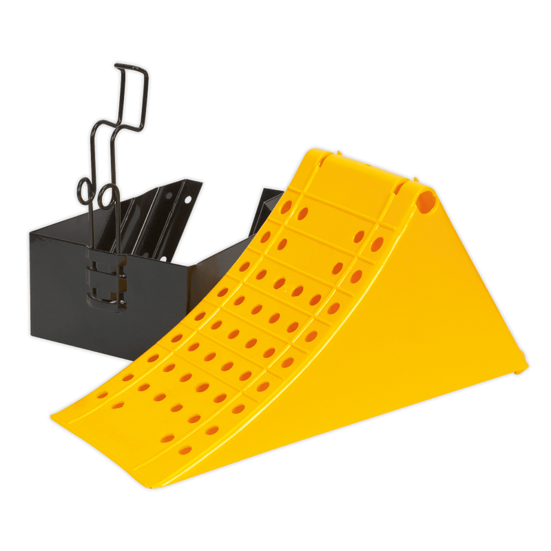 Sealey Ramps & Chocks Wheel Chock with Bracket - Commercial-CV127 5054511355031 CV127 - Buy Direct from Spare and Square