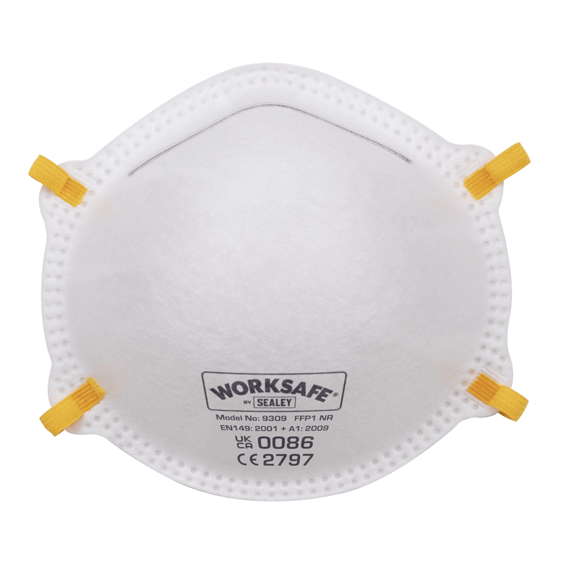 Sealey Respiratory Protection FFP1 Cup Mask - Pack of 10-9309/10 5054511859621 9309/10 - Buy Direct from Spare and Square