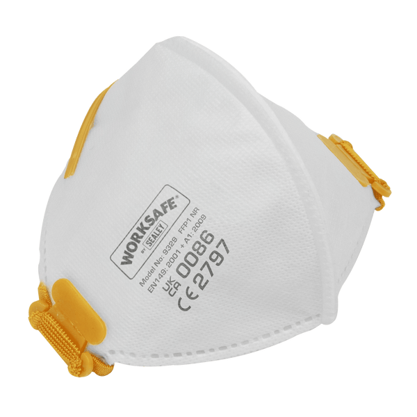 Sealey Respiratory Protection FFP1 Fold Flat Mask - Pack of 10-9329/10 5054511860610 9329/10 - Buy Direct from Spare and Square