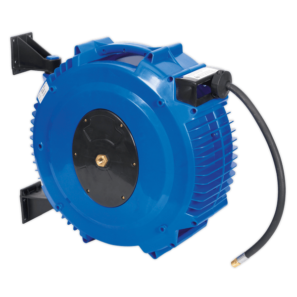 Sealey Retracting Hose Reels 20m Retractable Air Hose Reel Ø10mm ID Rubber Hose-SA88 5024209171632 SA88 - Buy Direct from Spare and Square