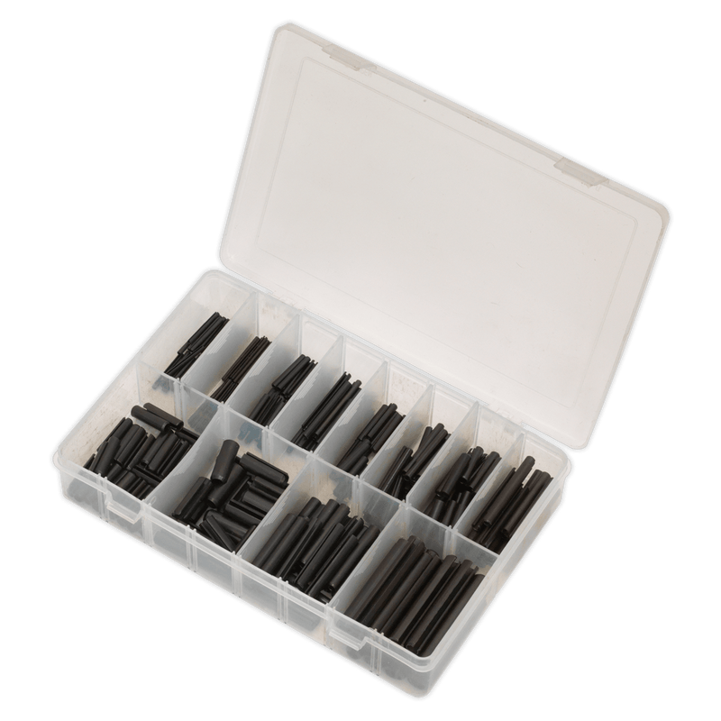 Sealey Roll Pins 300pc Spring Roll Pin Assortment - Metric-AB007RP 5054511018707 AB007RP - Buy Direct from Spare and Square