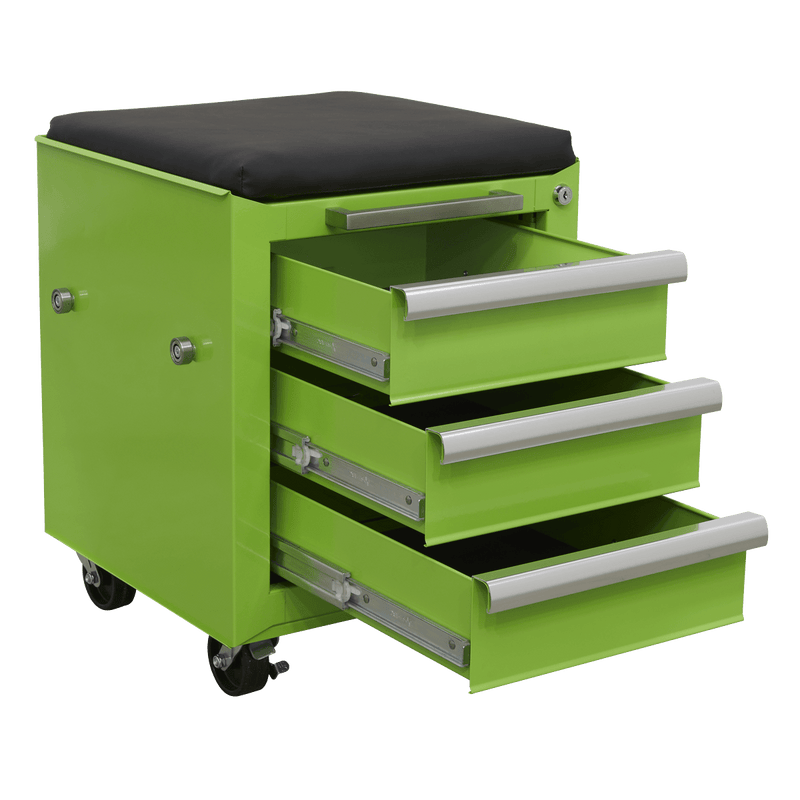 Sealey Rollcab 3 Drawer & Utility Seat 5054630095863 AP556CSHV - Buy Direct from Spare and Square