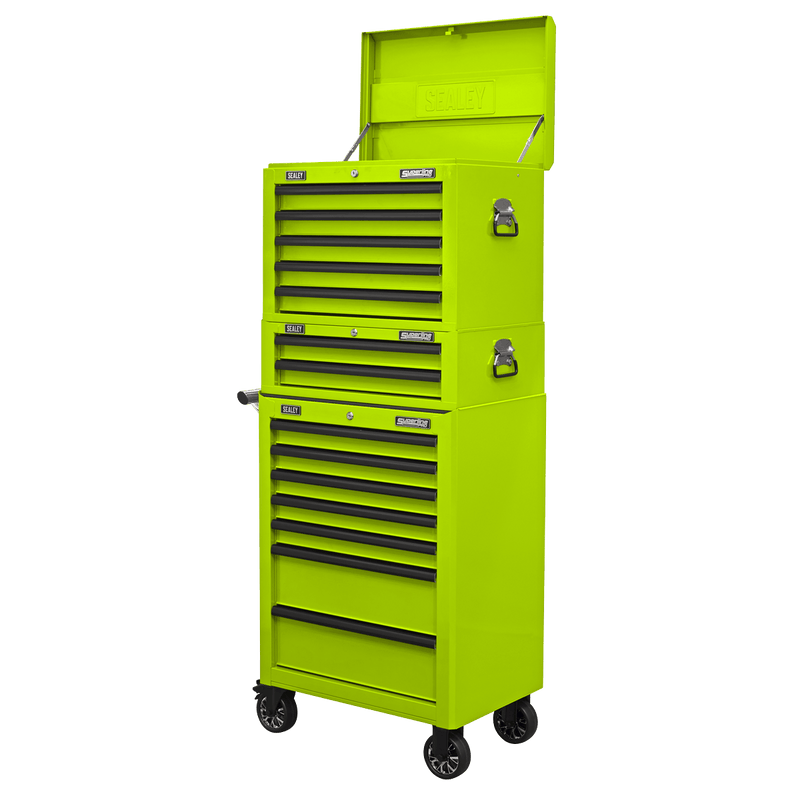 Sealey Rollcab 7 Drawer with Ball-Bearing Slides - Green/Black 5054630302817 AP26479THV - Buy Direct from Spare and Square