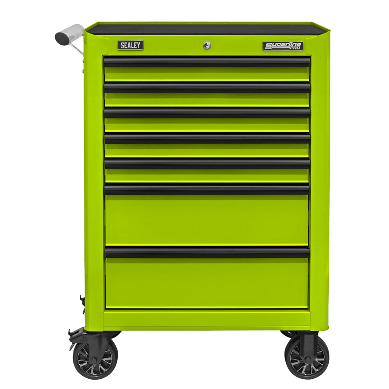 Sealey Rollcab 7 Drawer with Ball-Bearing Slides - Green/Black 5054630302817 AP26479THV - Buy Direct from Spare and Square