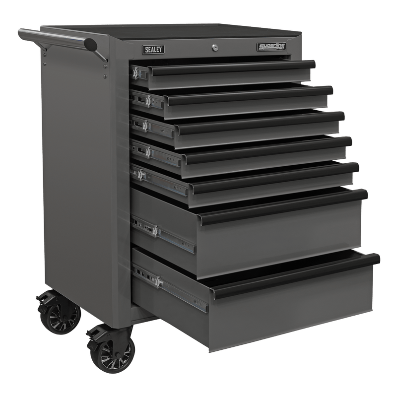 Sealey Rollcab 7 Drawer with Ball-Bearing Slides - Grey/Black 5054630302831 AP26479TG - Buy Direct from Spare and Square