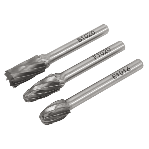 Sealey Rotary Burrs 3pc Tungsten Carbide Rotary Burr Set Ripper/Coarse-SDBCK3 5054511045390 SDBCK3 - Buy Direct from Spare and Square