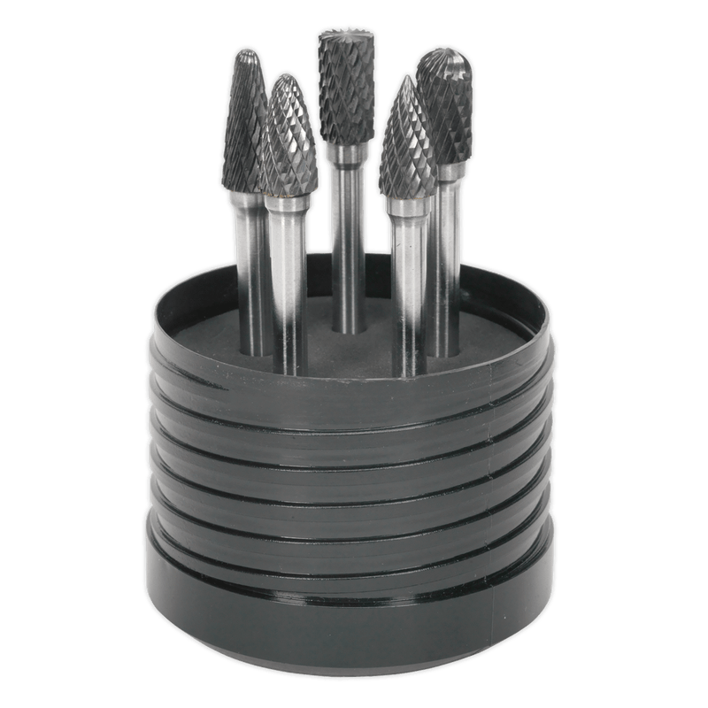 Sealey Rotary Burrs 5pc Tungsten Carbide Rotary Burr Set-SDBK5 5051747999824 SDBK5 - Buy Direct from Spare and Square