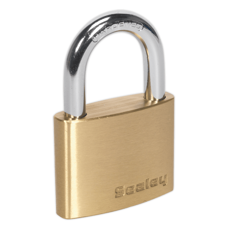 Sealey Safes & Security 50mm Brass Body Padlock-PL102 5051747767836 PL102 - Buy Direct from Spare and Square