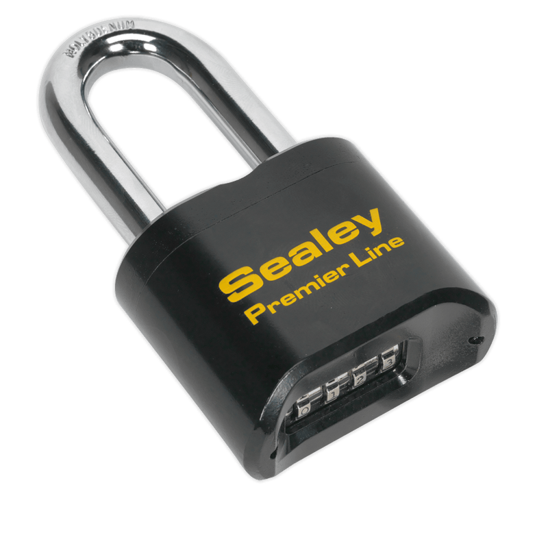 Sealey Safes & Security 62mm Steel Body Combination Padlock Long Shackle-PL603L 5051747766853 PL603L - Buy Direct from Spare and Square
