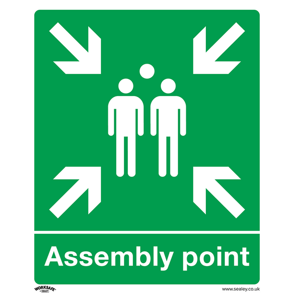 Sealey Safety Signs Assembly Point - Safe Conditions Safety Sign - Rigid Plastic - Pack of 10-SS37P10 5054630000621 SS37P10 - Buy Direct from Spare and Square