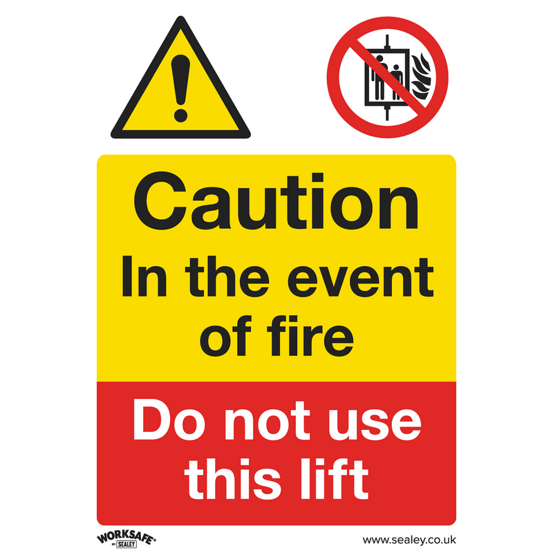 Sealey Safety Signs Caution Do Not Use Lift - Warning Safety Sign - Self-Adhesive Vinyl - Pack of 10-SS43V10 5054630001857 SS43V10 - Buy Direct from Spare and Square