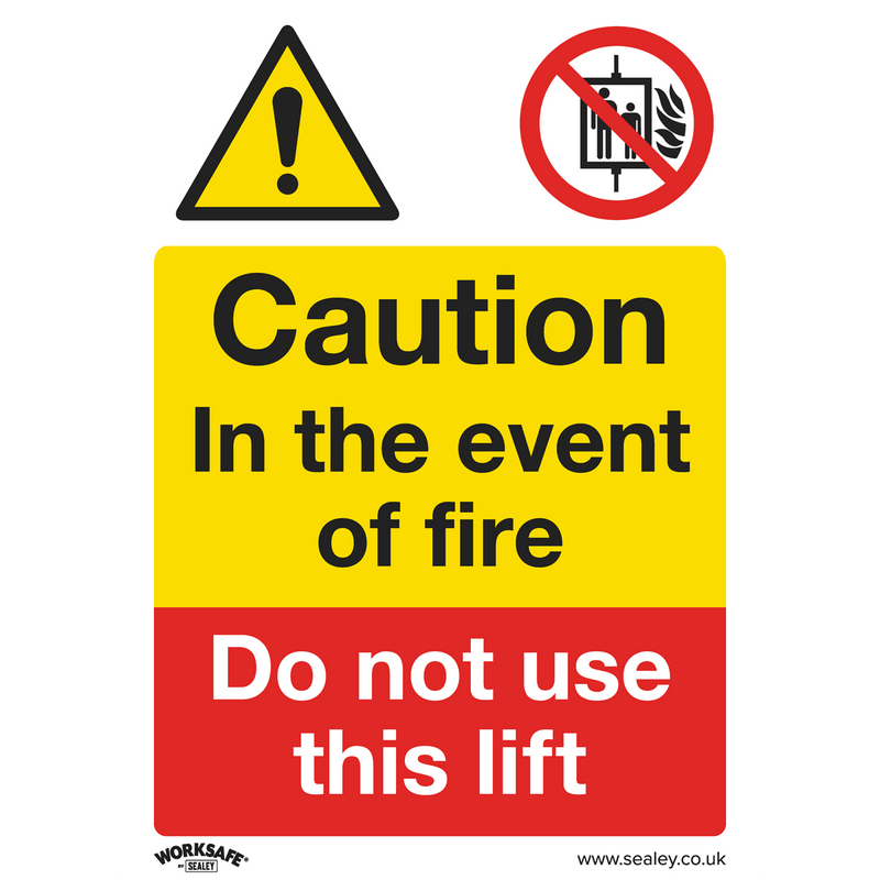 Sealey Safety Signs Caution Do Not Use Lift - Warning Safety Sign - Self-Adhesive Vinyl-SS43V1 5054630001833 SS43V1 - Buy Direct from Spare and Square