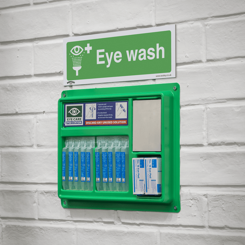 Sealey Safety Signs Eye Wash - Safe Conditions Safety Sign - Rigid Plastic-SS58P1 5054630102134 SS58P1 - Buy Direct from Spare and Square