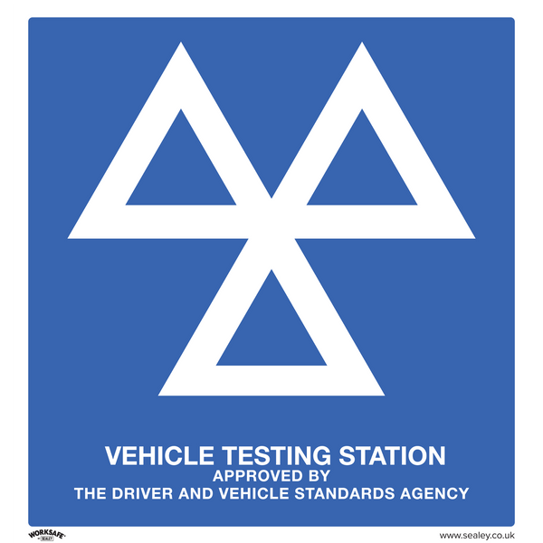 Sealey Safety Signs MOT Testing Station - Warning Safety Sign - Aluminium Composite-SS51A1 5054630000348 SS51A1 - Buy Direct from Spare and Square