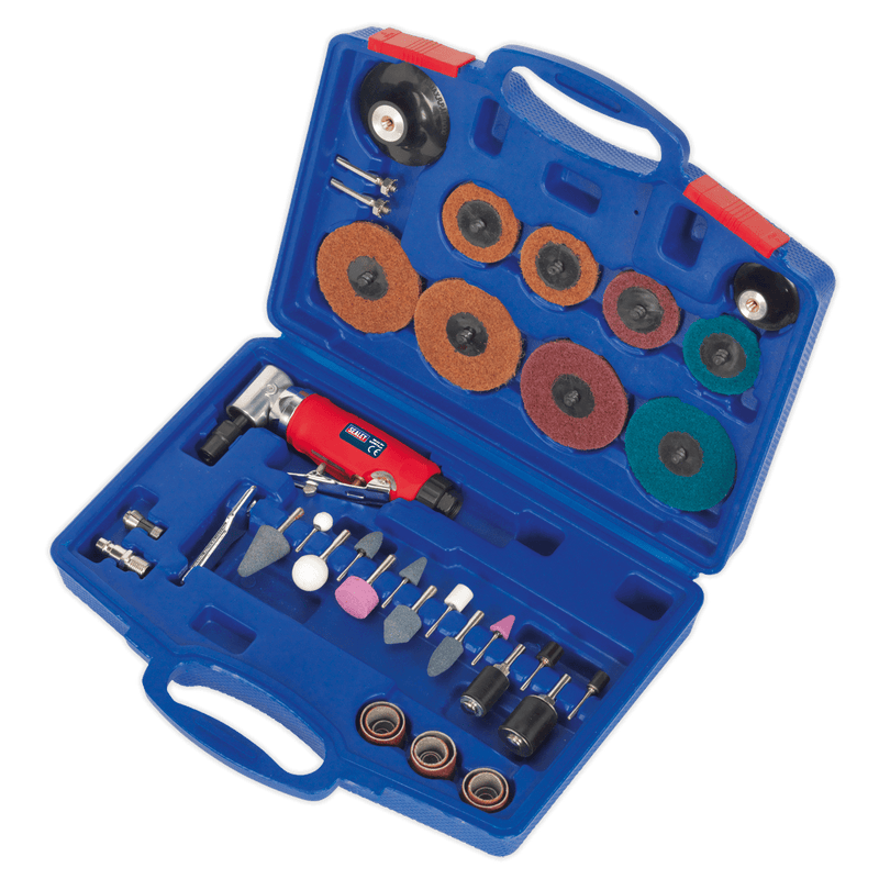 Sealey Sanders 42pc Air Angle Die Grinding/Sanding Kit-GSA674K 5051747959217 GSA674K - Buy Direct from Spare and Square