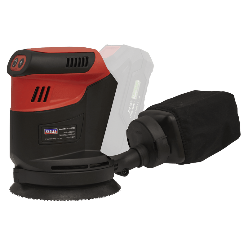 Sealey Sanders/Polishers 20V 2Ah SV20 Series Ø125mm Cordless Orbital Palm Sander Kit-CP20VOSKIT1 5054630011184 CP20VOSKIT1 - Buy Direct from Spare and Square