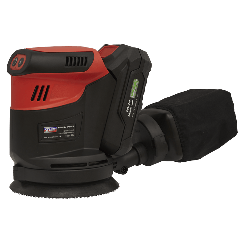 Sealey Sanders/Polishers 20V SV20 Series Ø125mm Random Orbital Palm Sander - Body Only-CP20VOS 5054511266597 CP20VOS - Buy Direct from Spare and Square