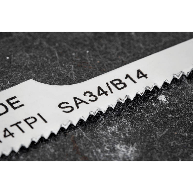 Sealey Saw Blades 14tpi Air Saw Blade - Pack of 15-SA34/B1415 5054630065934 SA34/B1415 - Buy Direct from Spare and Square