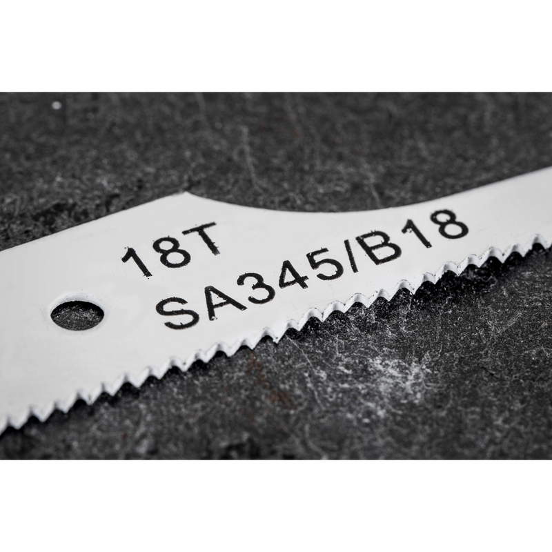 Sealey Saw Blades 18tpi Air Saw Blade - Pack of 15-SA345/B1815 5054630065927 SA345/B1815 - Buy Direct from Spare and Square