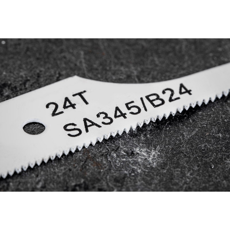 Sealey Saw Blades 24tpi Air Saw Blade - Pack of 15-SA345/B2415 5054630065880 SA345/B2415 - Buy Direct from Spare and Square
