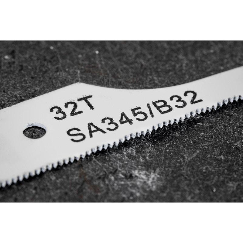 Sealey Saw Blades 32tpi Air Saw Blade - Pack of 15-SA345/B3215 5054630065378 SA345/B3215 - Buy Direct from Spare and Square