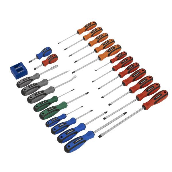 Sealey Screwdrivers 24pc Soft Grip Screwdriver Set-S0617 5054511966268 S0617 - Buy Direct from Spare and Square