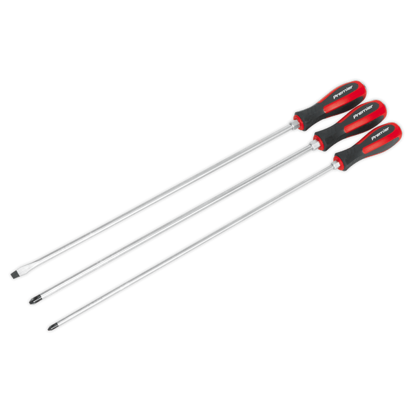 Sealey Screwdrivers 3pc 450mm Extra-Long Hammer-Thru Screwdriver Set-AK4935 5051747727526 AK4935 - Buy Direct from Spare and Square
